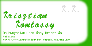krisztian komlossy business card